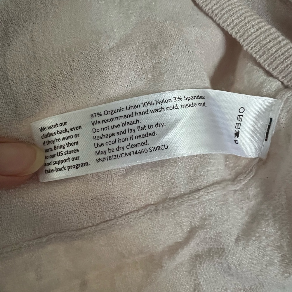 87% Organic Linen Eileen Fisher Long Sleeve Shirt (size: S/P) - Picture 4 of 4
